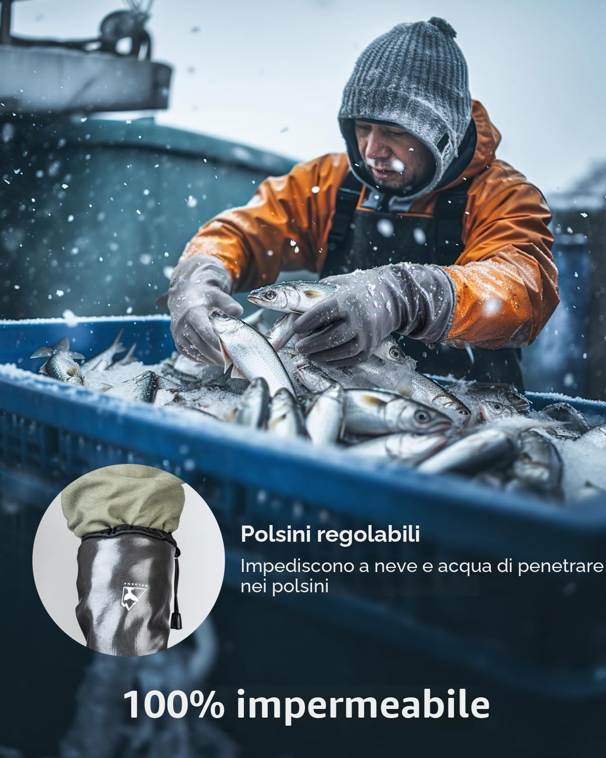 toolant Balaena - Guanti invernali impermeabili, per attività leggere e avventure all'aperto, escursionismo, campeggio, lavaggio