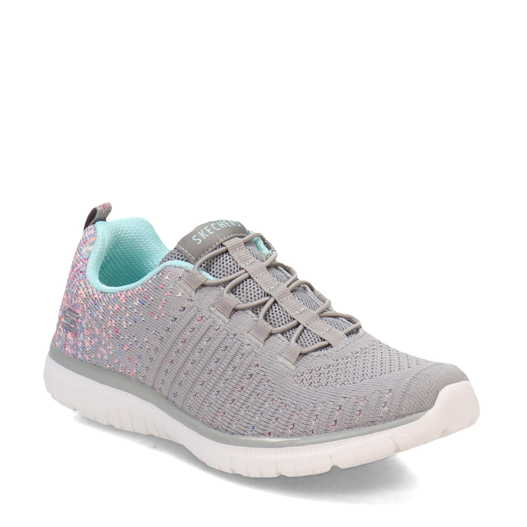Skechers Women's Virtue Sneaker, Grey Multi-Coloured, 3.5 UK