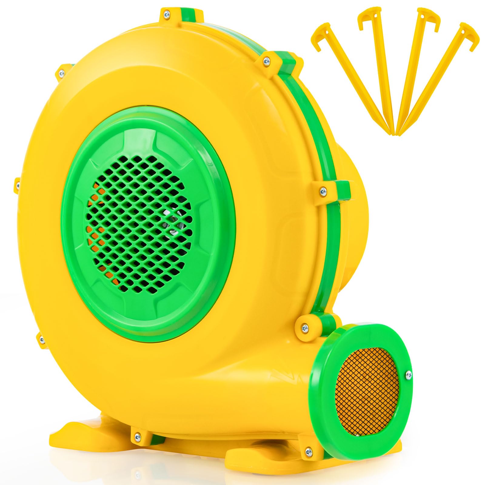 COSTWAY Ventilatore di Aria del Castello Gonfiabile, Soffiatore per Giochi Gonfiabili con Cavo di Alimentazione, per Castello Gonfiabile, Scivolo Acquatico e Giochi Gonfiabili (950W)