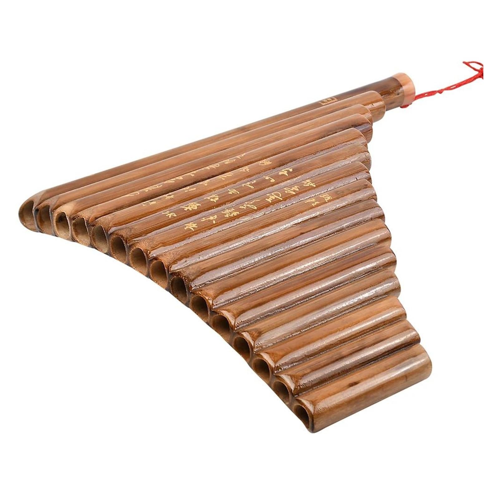 Flauta de pan de bambú de 15 tubos instrumento profesional clave G