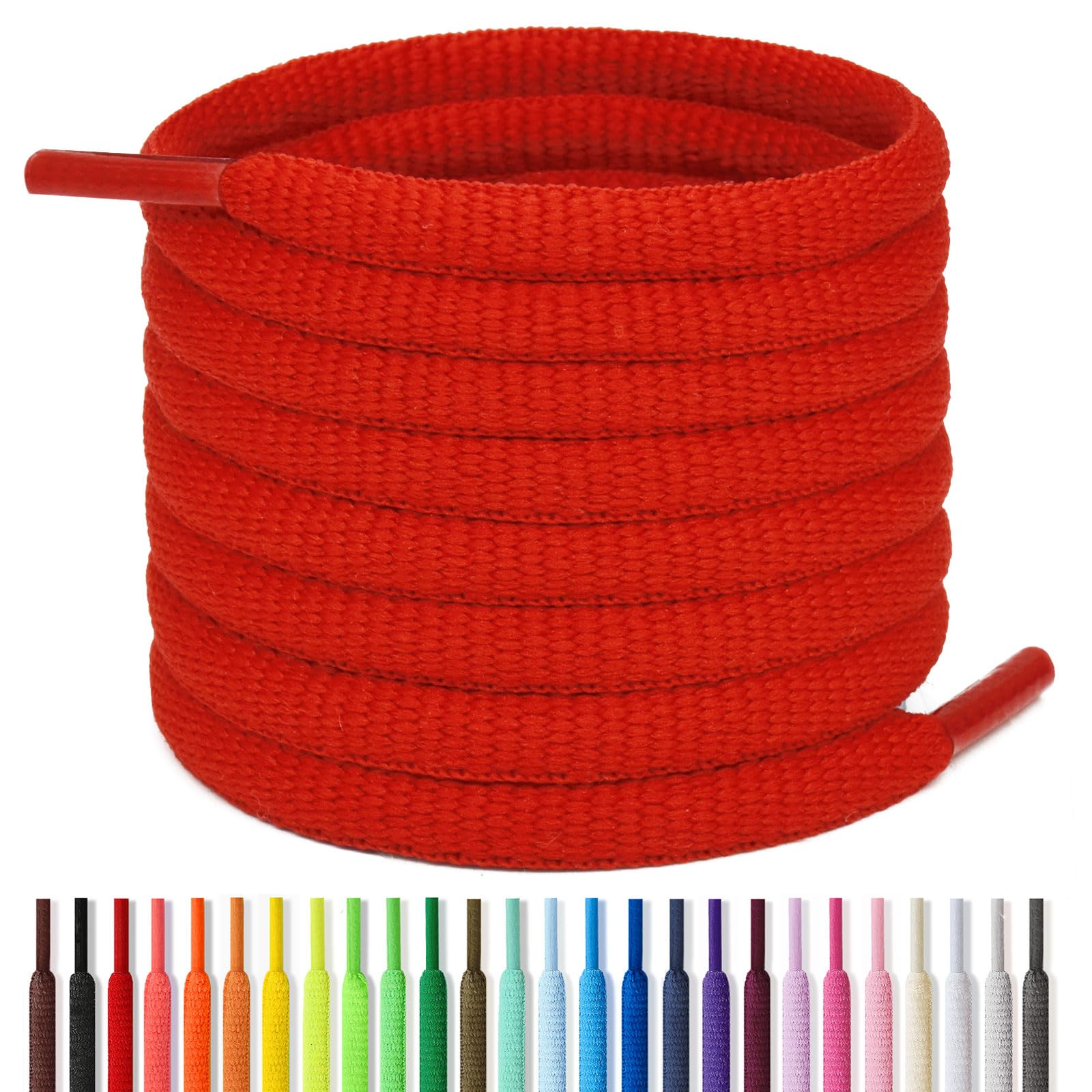 Handshop 1/4" Oval Athletic Shoelaces 24"-72" in 22 Colors Half Round Shoe Laces