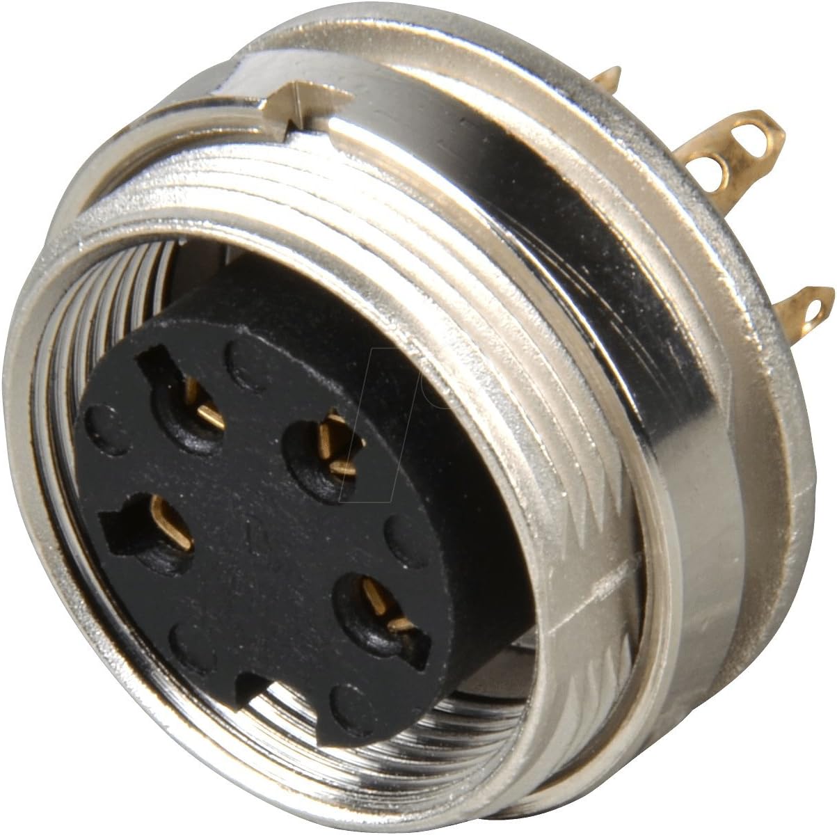 LUMBERG KGV40 DIN Audio/Video Connector, Socket, 4 Contacts, Panel Mount, Plastic Body, Silver Plated Contacts (1 piece)