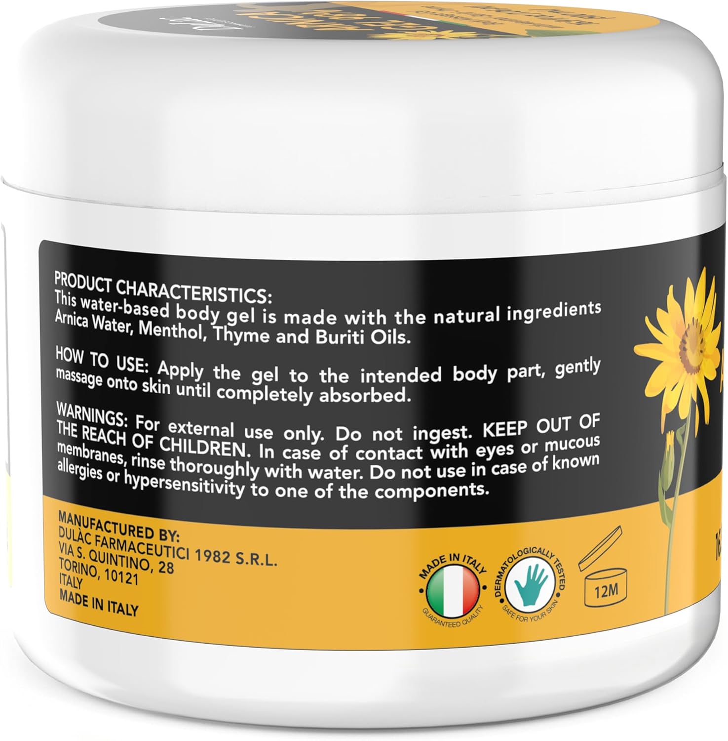 Dulac Arnica Body Massage Gel – Water-Based Cosmetic Massage Gel with Arnica Montana, Fast-Absorbing Lightweight Texture, Non-Greasy Feel, Dermatologically Tested, 16.9 fl oz - Image 2