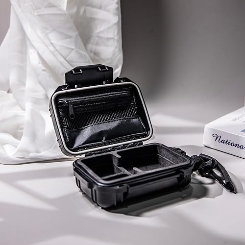 Miniatura 3 de Kiwi Ears SONICAP - Funda rígida impermeable para IEM, caja de almacenamiento protectora portátil con bolsillo de malla extraíble, estuche compacto
