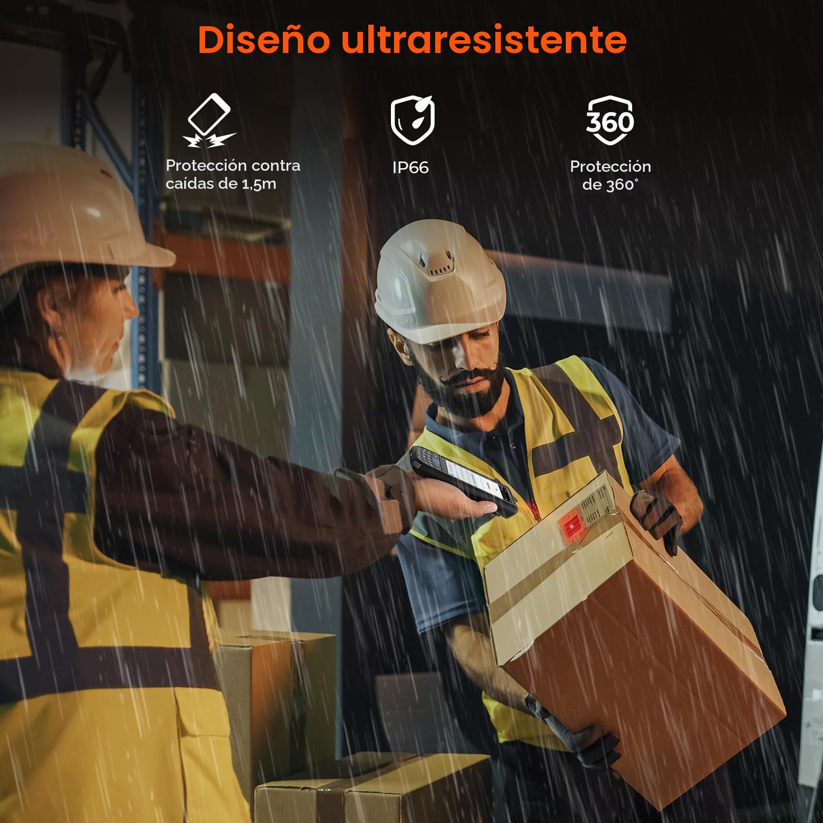 MUNBYN Escáner de Códigos de Barras Android, PDA Android 13, 4GB+64GB con Teclado, Equipado con Escáner N6703 1D/2D QR, Inventario IP66, Software para Almacén