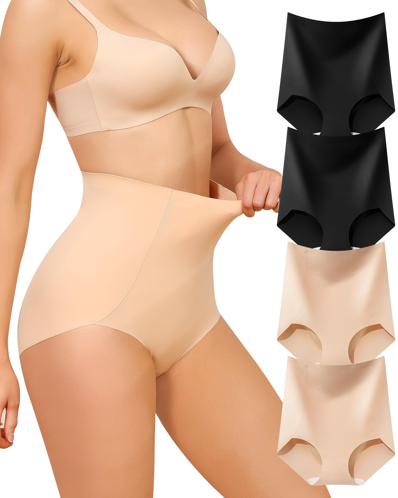 Levao Bauchweg Unterhose Damen Shapewear Hohe Taille Nahtlos Miederhose | Shapewear Damen Bauchweg Figurformende Taillenslip Shaping Unterwäsche Frauen Postpartum