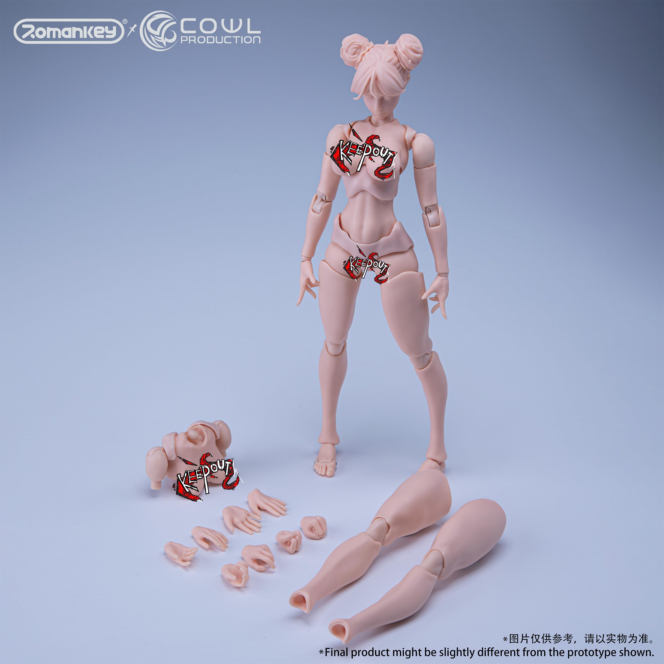 Amazon.co.jp: Romankey x COWL 1/12スケール PVC&POM&PA製 超可動女性
