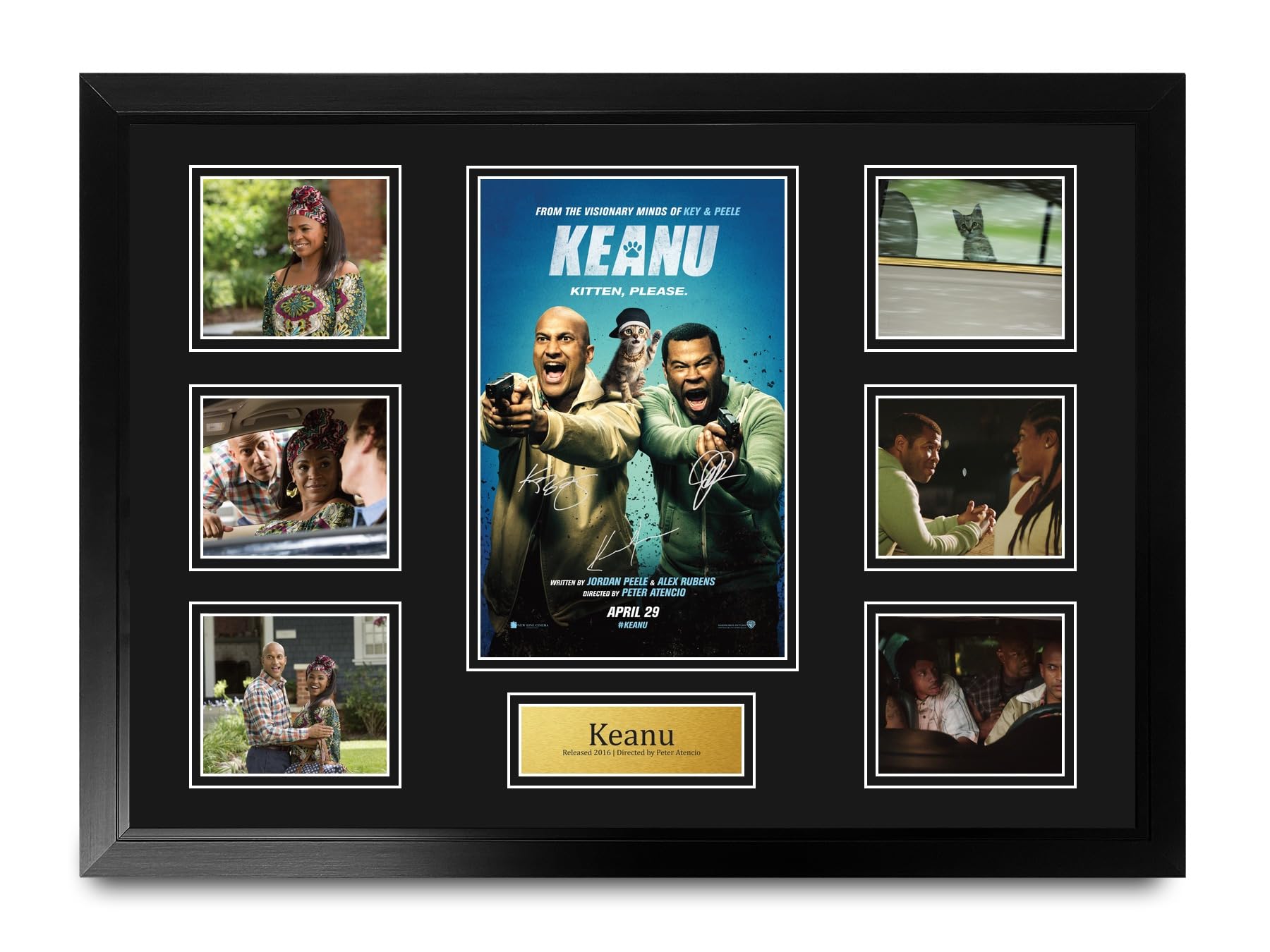 HWC Trading Keanu Podpisany Plakat Filmowy A2 Deluxe w Ramie