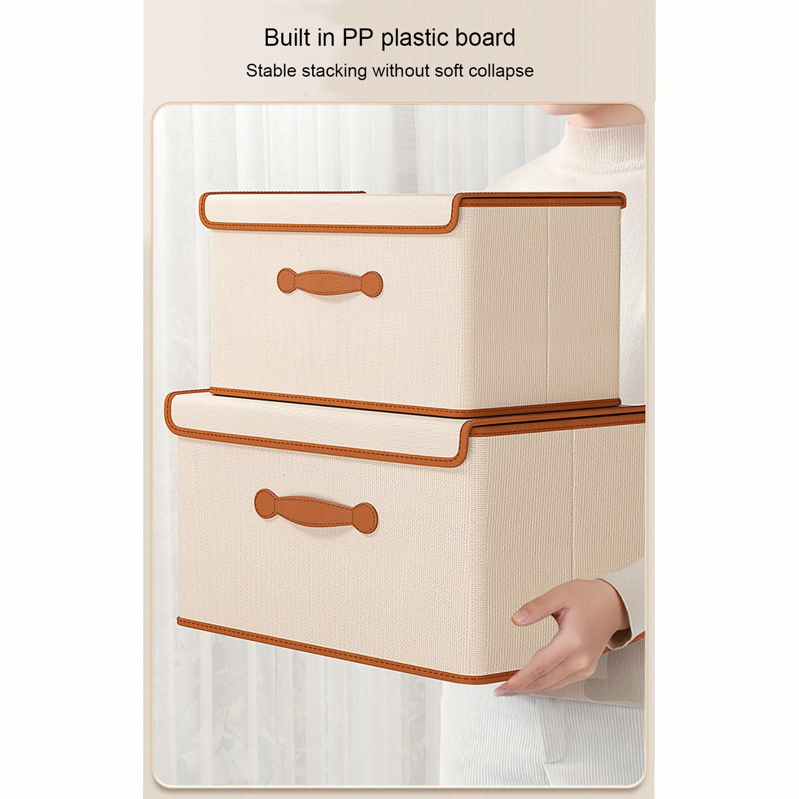 Organizador de Cajones para Ropa Interior de Calcetines, Organizadores de Cajas de Almacenamiento de Tela con Tapas, Organizador de Guardarropa Plegable, Almacenamiento de Ropa
