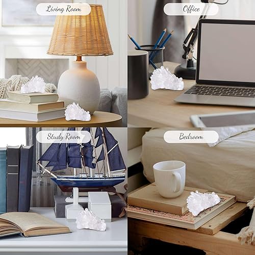 Miniatura 4 de LAIDANLA Cristal de cuarzo transparente, cristales curativos naturales, piedras preciosas de geoda mineral para Reiki, equilibrio energético,