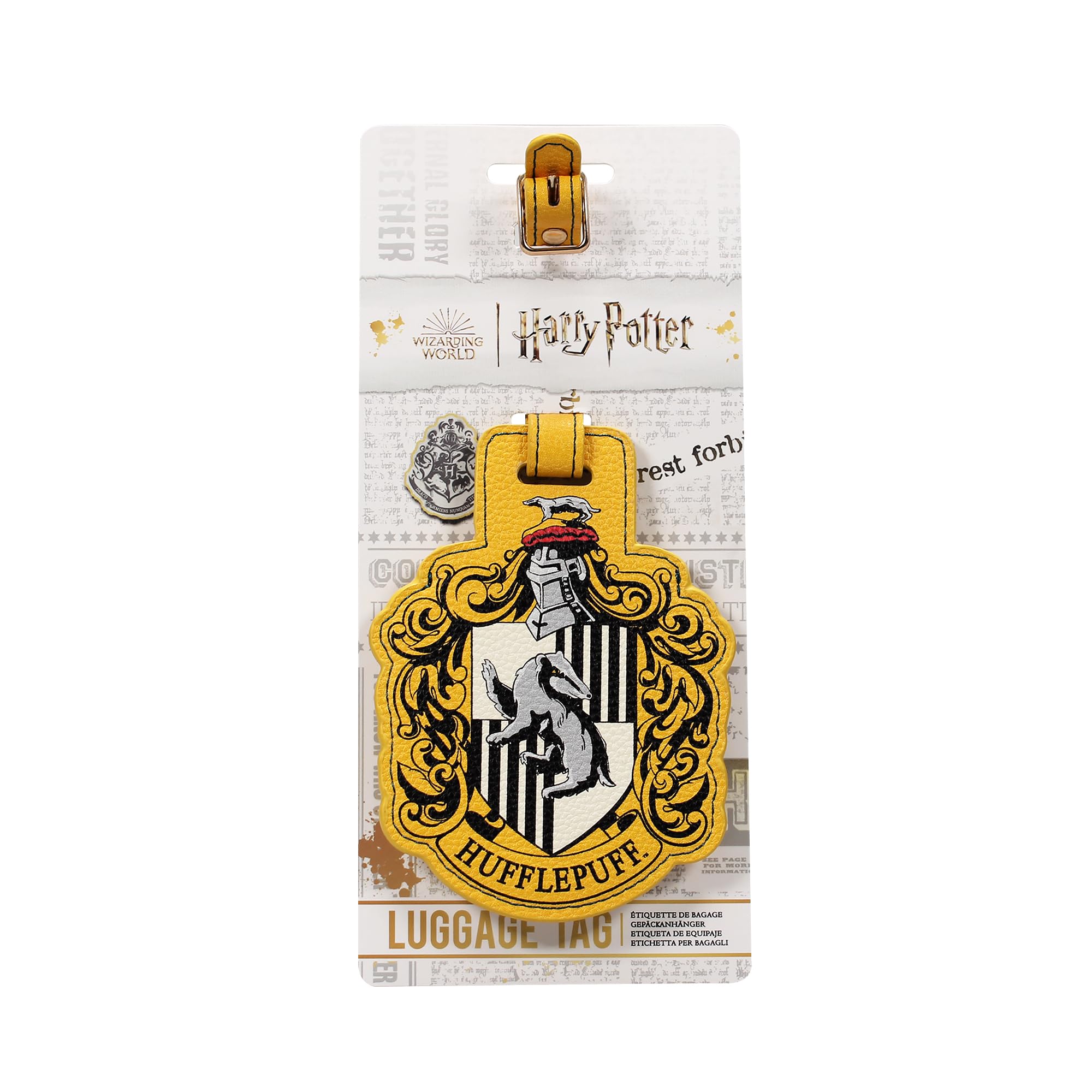 Half Moon Bay Harry Potter Luggage Tag | Luggage Tags for Suitcases & Luggage Labels for Suitcases | Harry Potter Gifts & Book Lover Gifts | Travel Accessories & Holiday Essentials | Hufflepuff