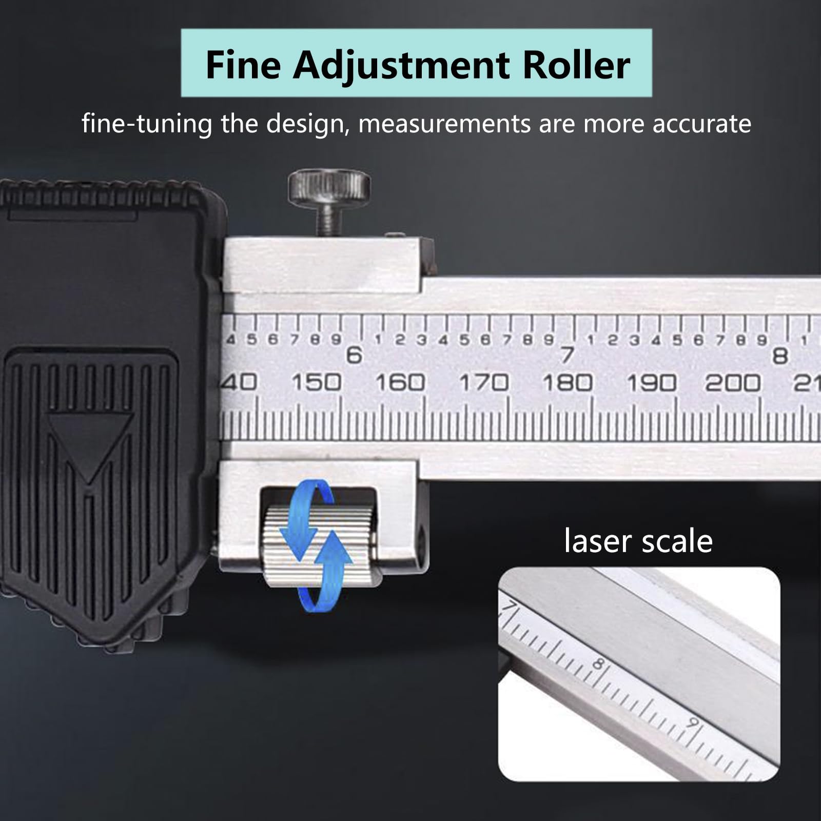 Calibre Digital 600mm/24" con Pantalla LCD,Pie de Rey Digital de Acero Inoxidable,Herramienta de Medición de Calibrador para Mediciones Externas Internas,Conversión de Pulgada/Métrica