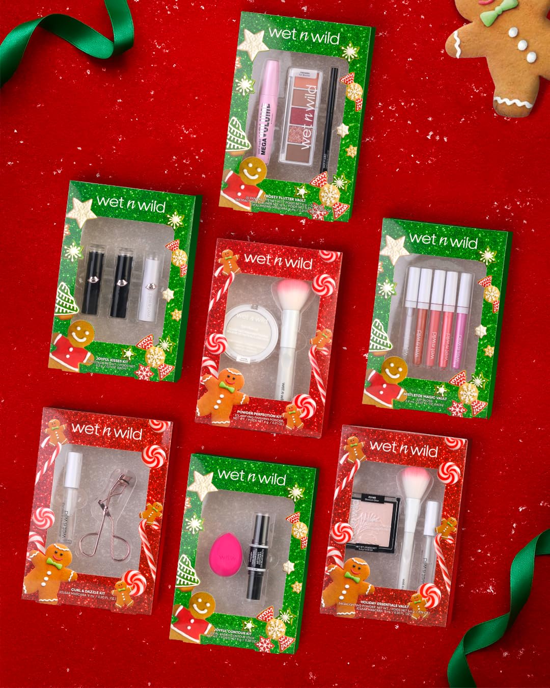 Wet n Wild Merry Blushmas Set, Caja de Maquillaje con 2 Blush en Crema y Iluminador