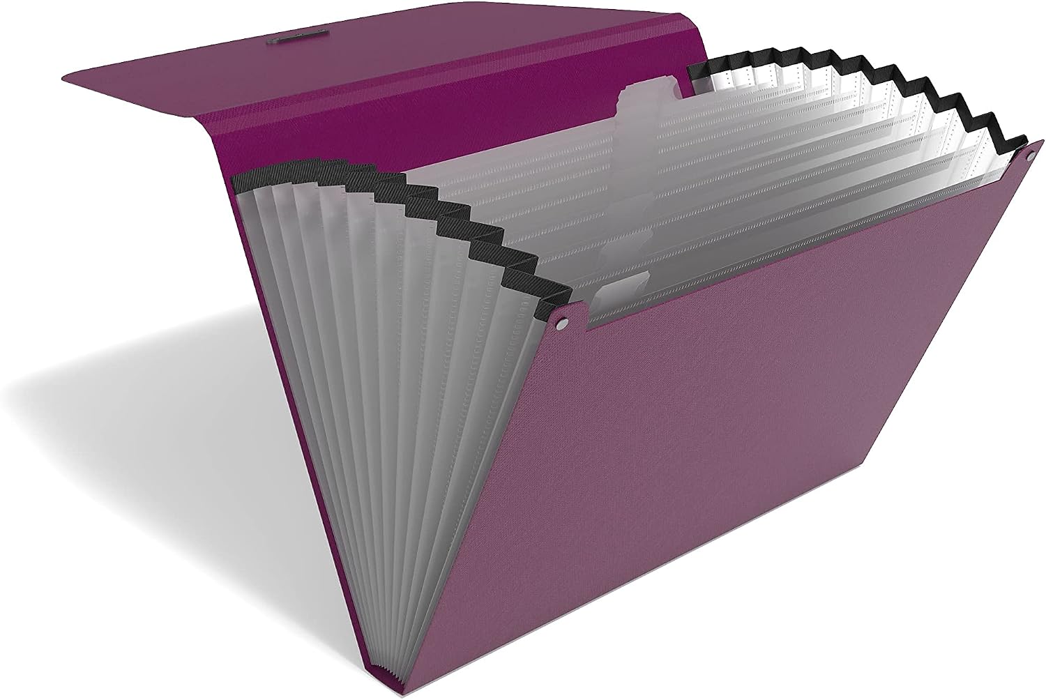 TRU RED Reinforced Plastic Accordion File, 13‑Pocket Expanding Organizer, Letter Size, Purple – 3/Pack