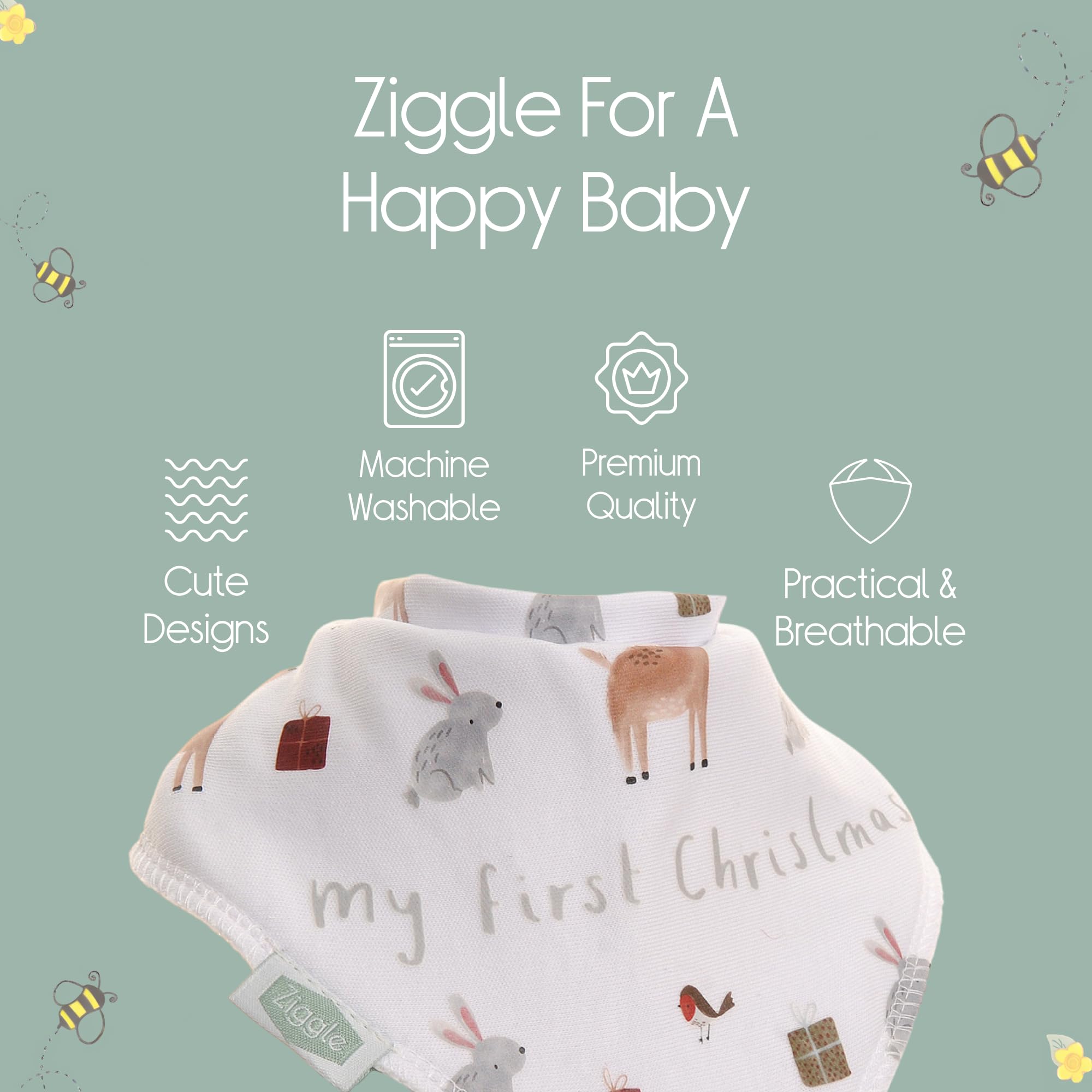 Bandana Dribble Bibs - Cotton Front Baby Bibs Newborn to 24 Months - Newborn Baby Gifts - Bibs For Comfortable Kids — view 90
