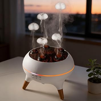 Essential Oil Diffuser Jellyfish Humidifier Remote Ctrl & 7Color LED