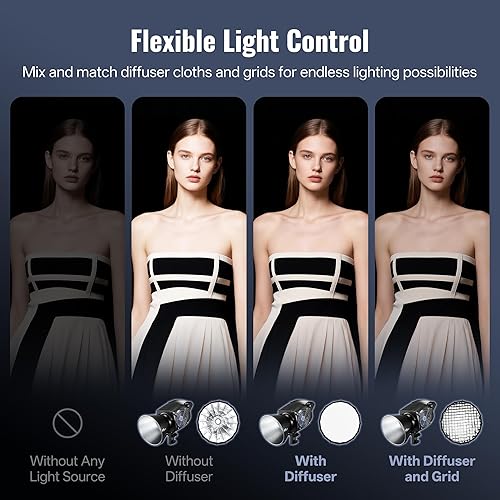 Miniatura 2 de ZHIYUN - Cúpula de luz de video de 24 pulgadas, soporte para luz de video ZHIYUN G60 y luz de video X100