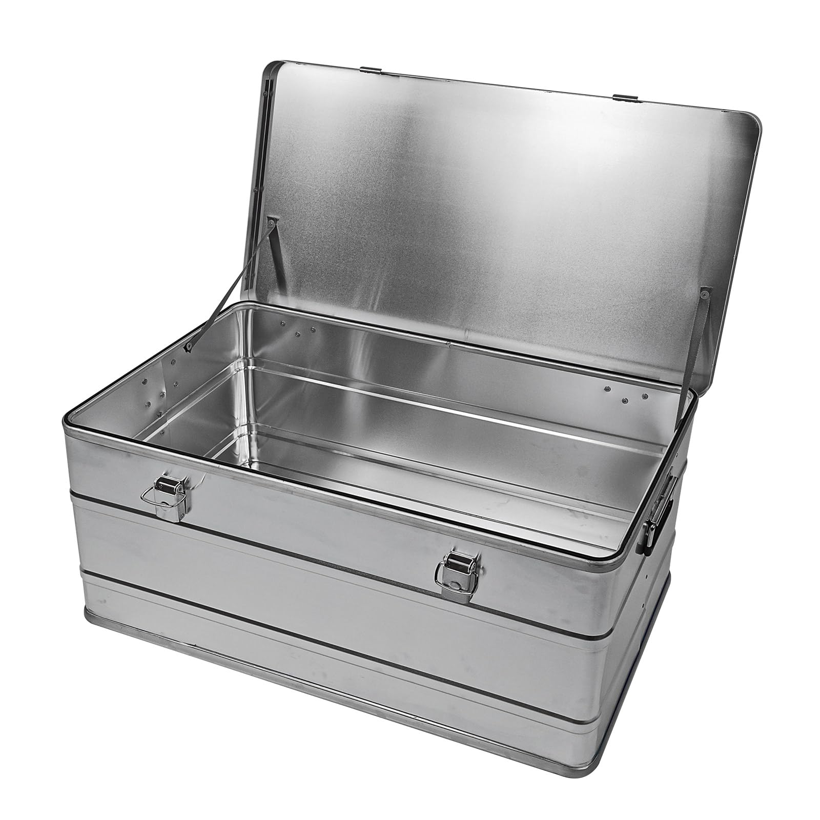 DEMA Alubox 140 L – Aufbewahrungsbox, Werkzeugkiste, Transportbox, Lagerbox, Alukiste, Koffer – robust, leicht, stapelbar – Werkstatt, Auto, Camping, Baustelle, Heimwerker