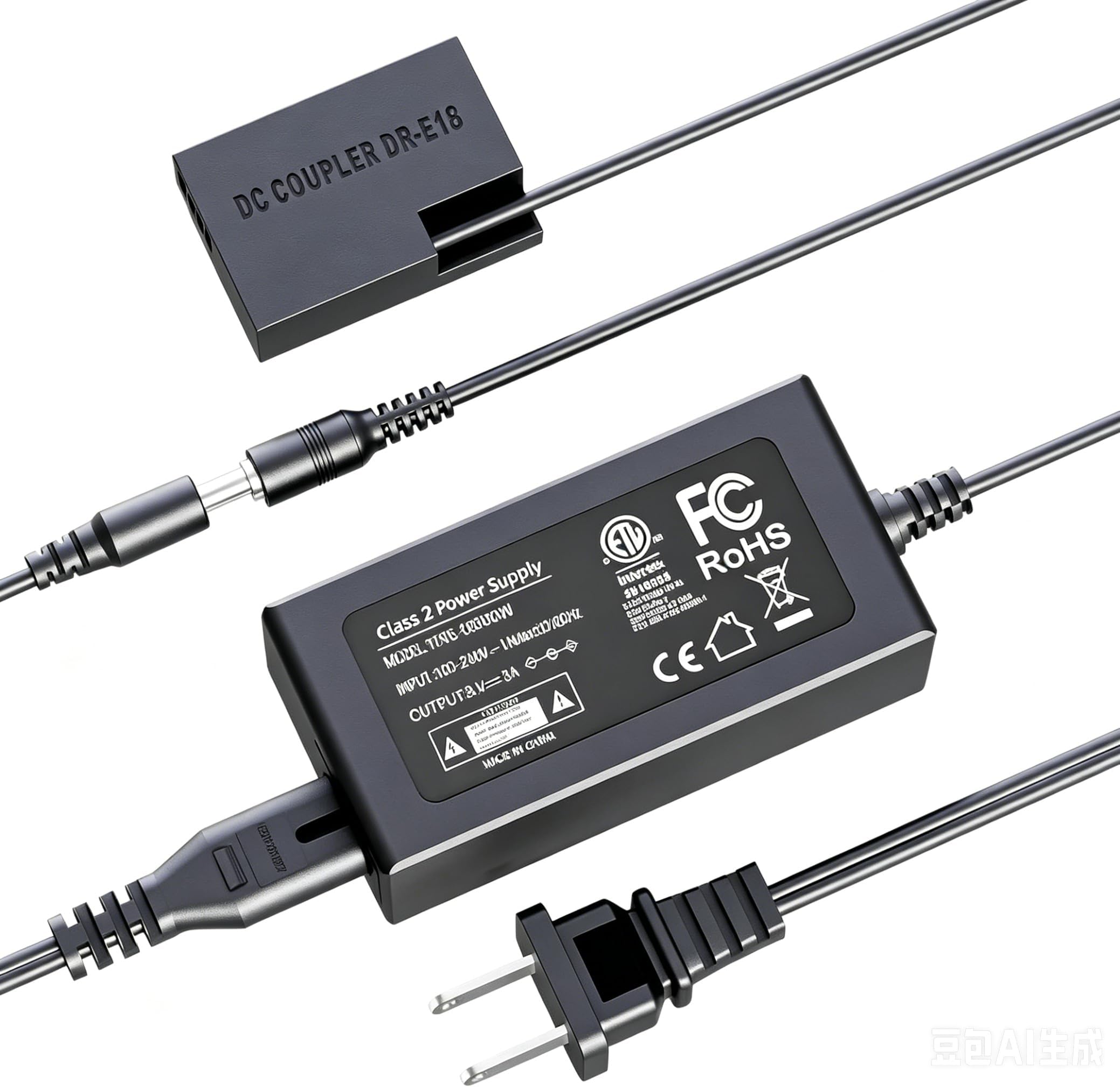 for Canon R50 Dummy Battery ACK-E18 AC Power Adapter, LP-E17 Dummy Battery DR-E18 DC Coupler for Canon EOS Rebel R100 RP R8 T7i SL2 SL3 R10 T8i 77D 200D 250D T6i T6s 750D 760D 800D 850D Cameras
