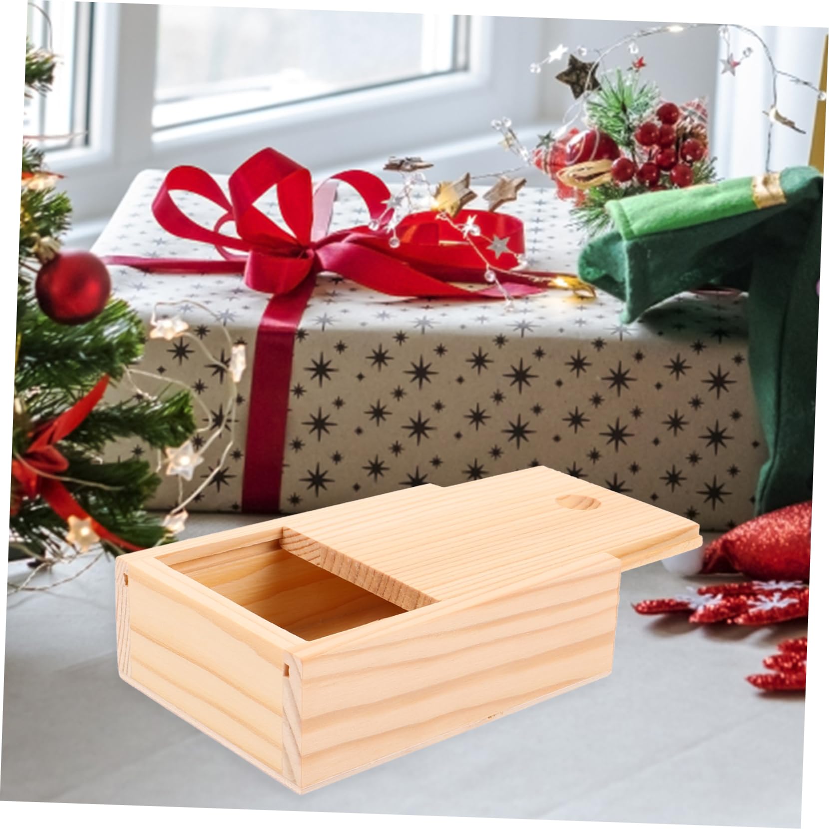 Toyvian cajas de naipes de madera organizador de naipes cajas de poker con tapa titular vacío póker caja madera caja de rectangulares contenedor de dulces