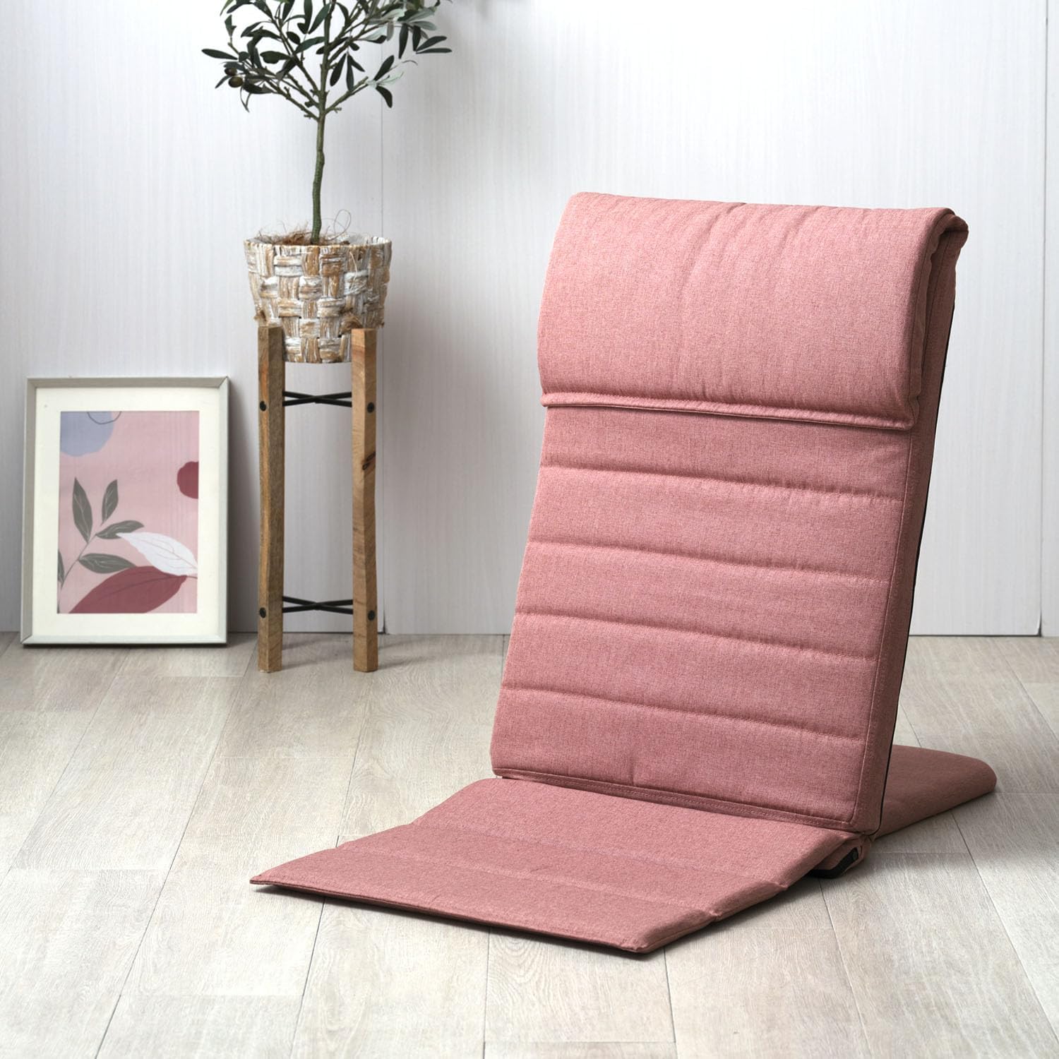 Doshisha EIDS-PI Slim Seat Back Anytime, Anytime, Thin, Compact, 14 Levels of Reclining, High Back Support to Your Head, Fall Prevention Stopper, Foldable, Lightweight, On-The-Bed, Reading, Gaming,