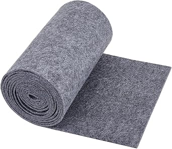 BENECREAT 118x9.45 Inch Grey Felt Roll, Non Woven Felt Fabric, Craft Felt Fabric for Patchwork Sewing Decoration Craft DIY, 3mm Thick