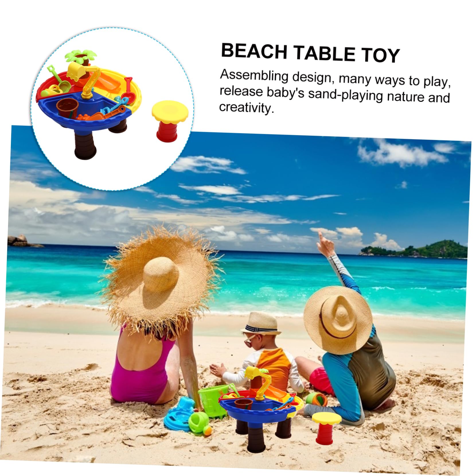 1 Juego Conjunto de Juguetes de Playa para Mesa de Arena para Aire para la Creatividad Socialización o Jardín