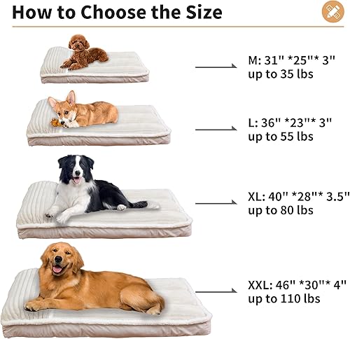 Miniatura 5 de Almohada ortopédica para cama de perro con funda extraíble de espuma viscoelástica triturada, base de diseño de cojín cómodo, lavable a máquina para