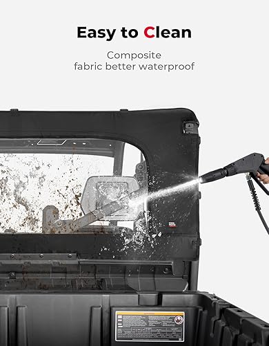 Miniatura 6 de KEMIMOTO Parabrisas trasero suave compatible con Can-Am Defender HD 578910 DPS XT XMR Max 2016-2024 PVC a prueba de polvo, parabrisas completo