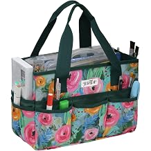 Portable Craft Organizer Tote Bag, All-in-One Art Supply Storage with Stand-Up Stable Design