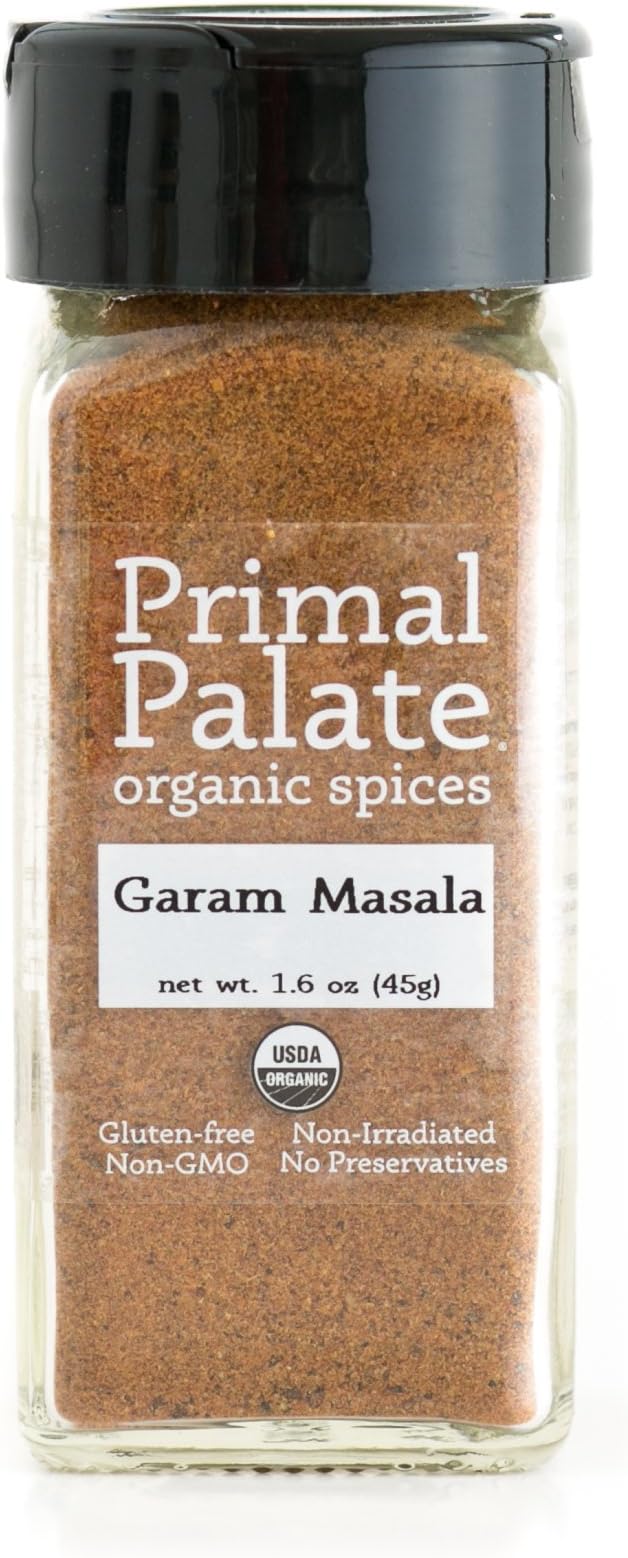 Primal PalateOrganic Spices Garam Masala, Certified Organic, 1.6 oz Bottle