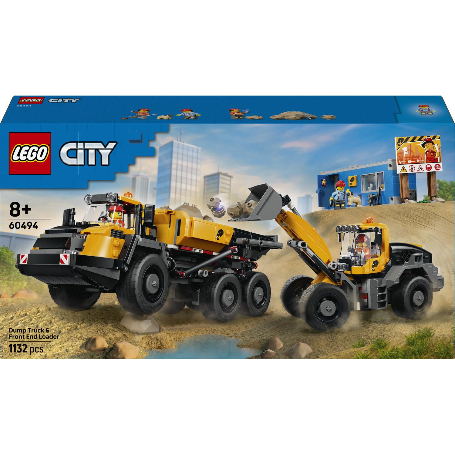 LEGO City Le Camion-Benne et la chargeuse Frontale 60494