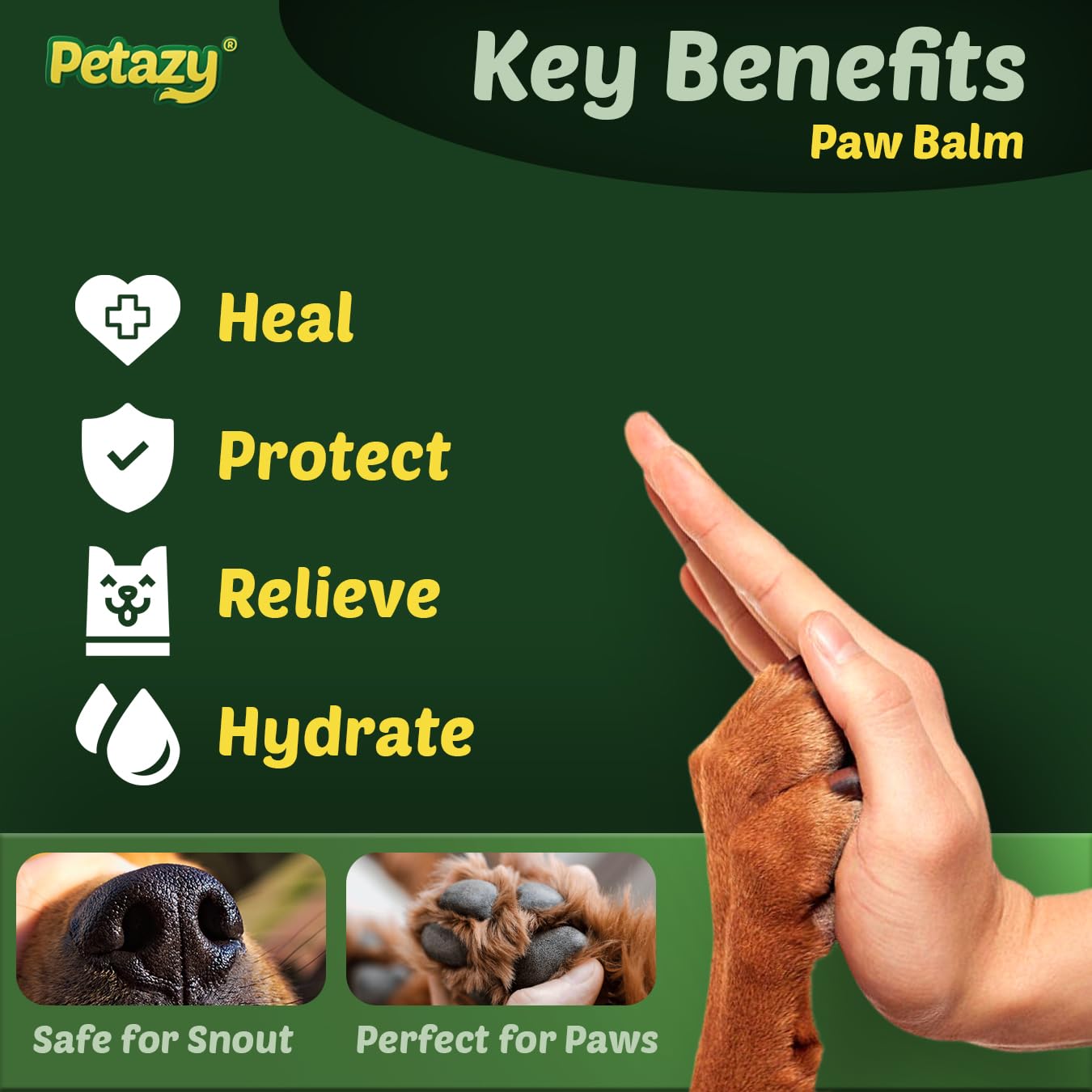 Itch Away Dog Paw Balm for Dogs - Soothes Itchy & Irritated Paws, Natural Nose & Paw Wax with Beeswax, Shea Butter, Coconut Oil, Aloe, Oat, & Vitamin E, Relief for Allergies and Sensitive Pets - image 2