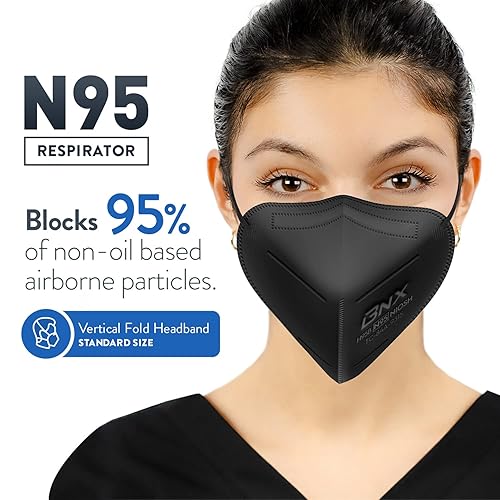 Miniatura 2 de AccuMed BNX N95 - Máscara facial protectora con certificado NIOSH fabricada en Estados Unidos (paquete de 20, número de aprobación TC-84A-9315