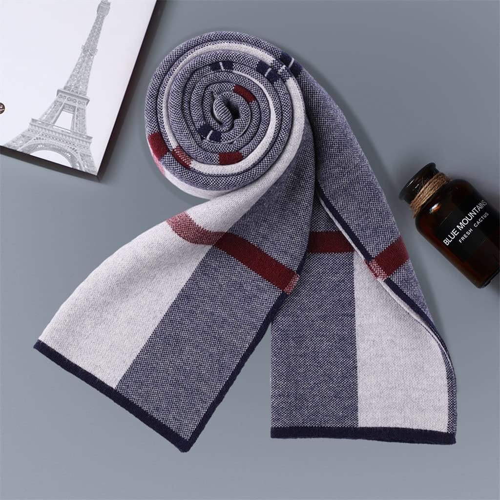 1pcs Fashionable Men's Scarves, Warm in Autumn and Winter, Korean Business All-Match(D)