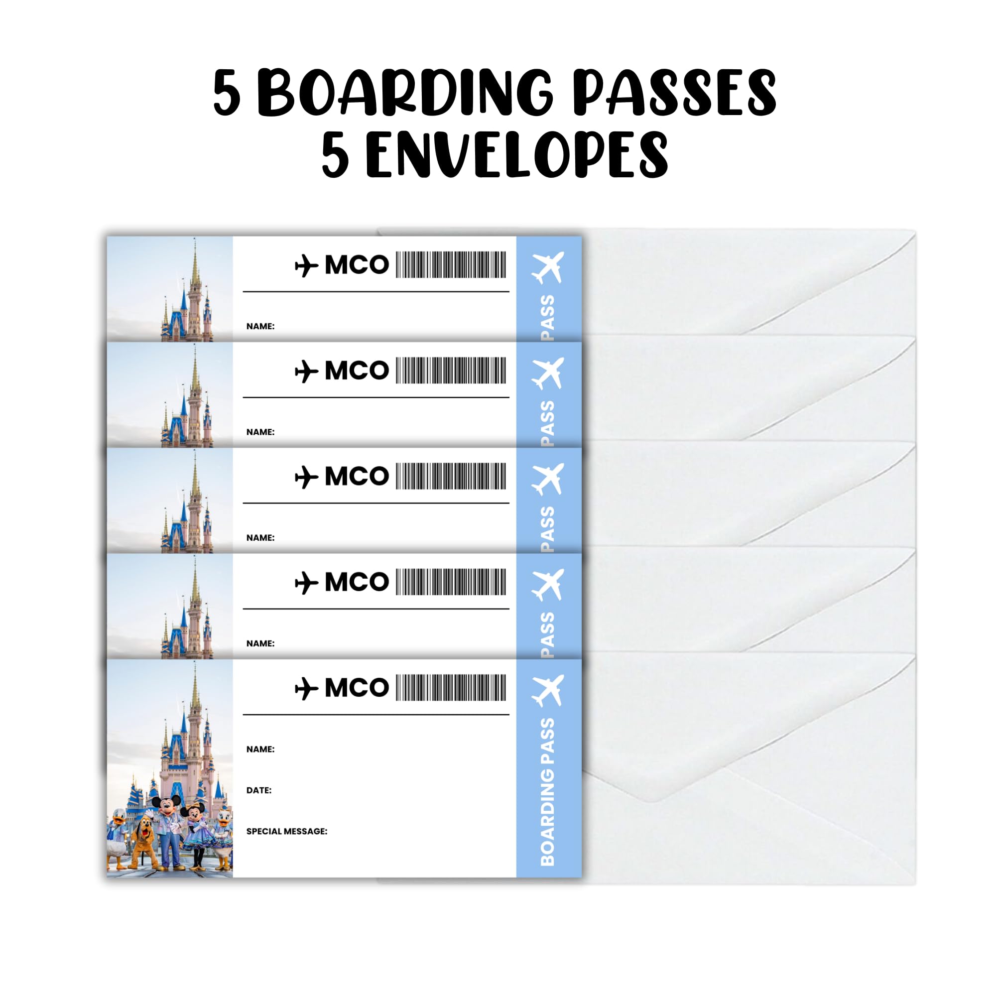 Amazon.com : Boarding Pass Magical Blue Surprise Vacation Airport