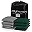 Play Platoon Weather Resistant Cornhole Bags - Set of 8 Regulation Corn Hole - Hunter Green & Gray - Durable Duck Cloth Corn Hole for Tossing Game, Includes Tote Bag