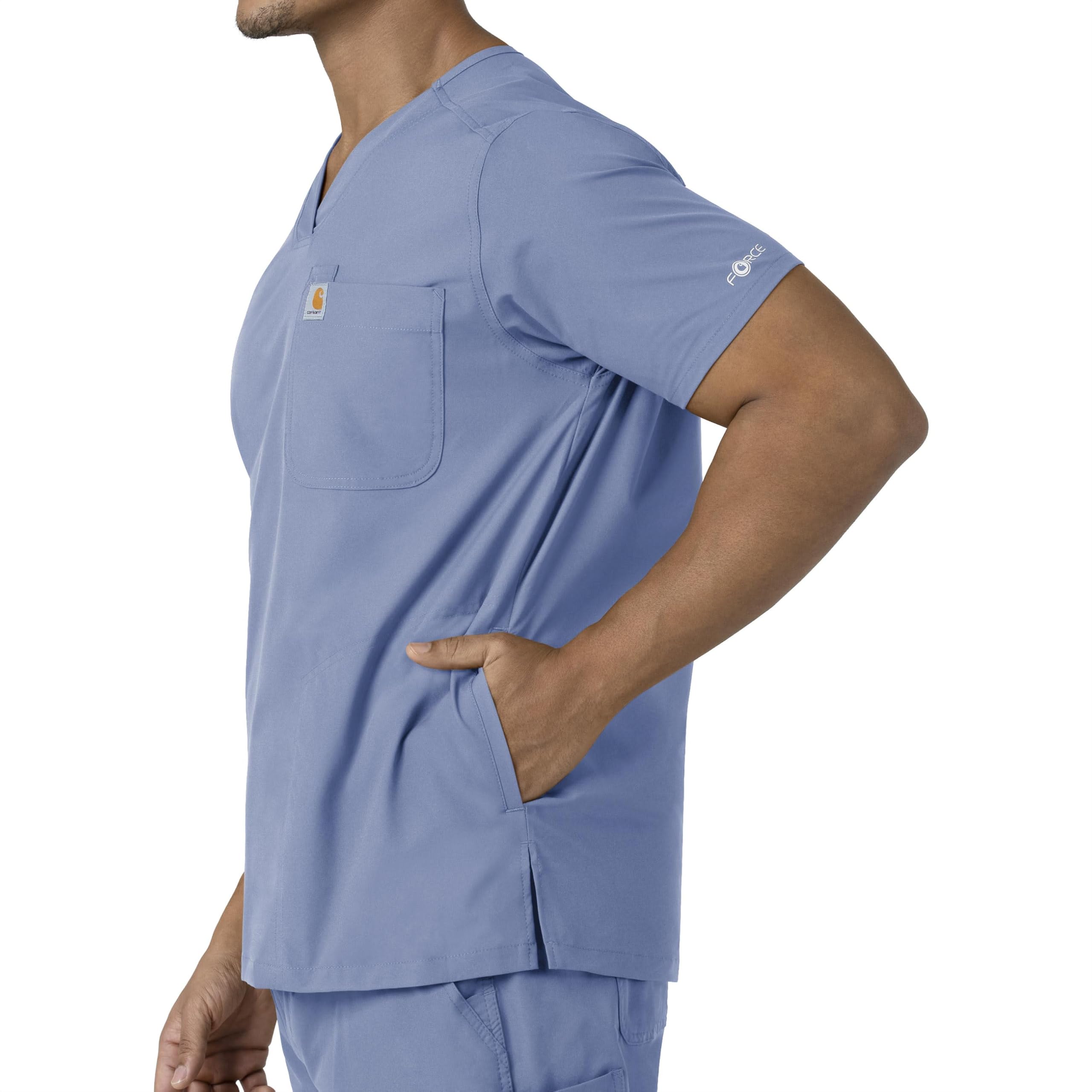 Carhartt Scrubs C15106 Force Herren-Top mit Brusttasche, Moderne Passform