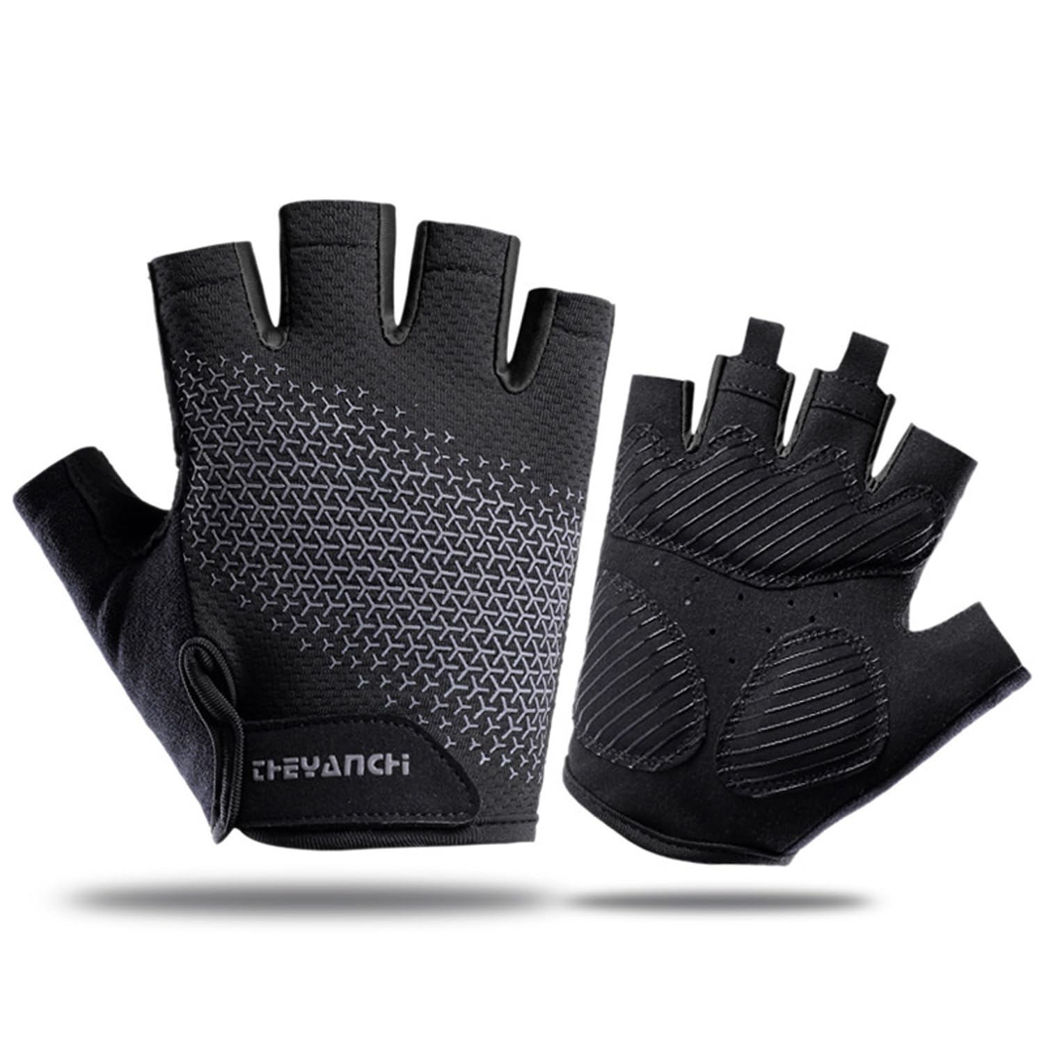SDFCJQ Cycling Gloves for Men Women Half Finger Bike Gloves Anti-Slip Padded Breathable MTB Gloves for Riding Biking Hiking Motorcycle Outdoor Sports