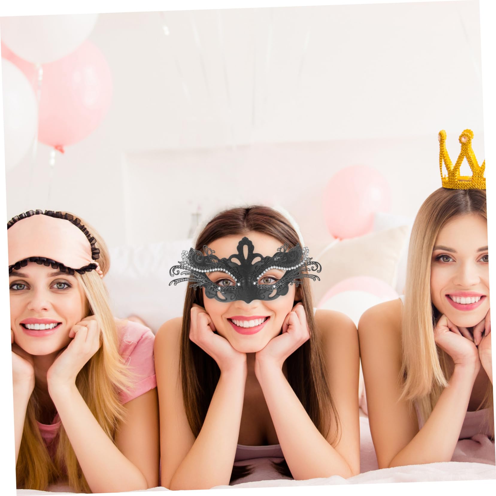 Healvian 4 Pezzi Maschera Decorativa Metallo per Halloween e Maschera Cosplay con Adatta per Matrimonio e Spettacoli Teatrali