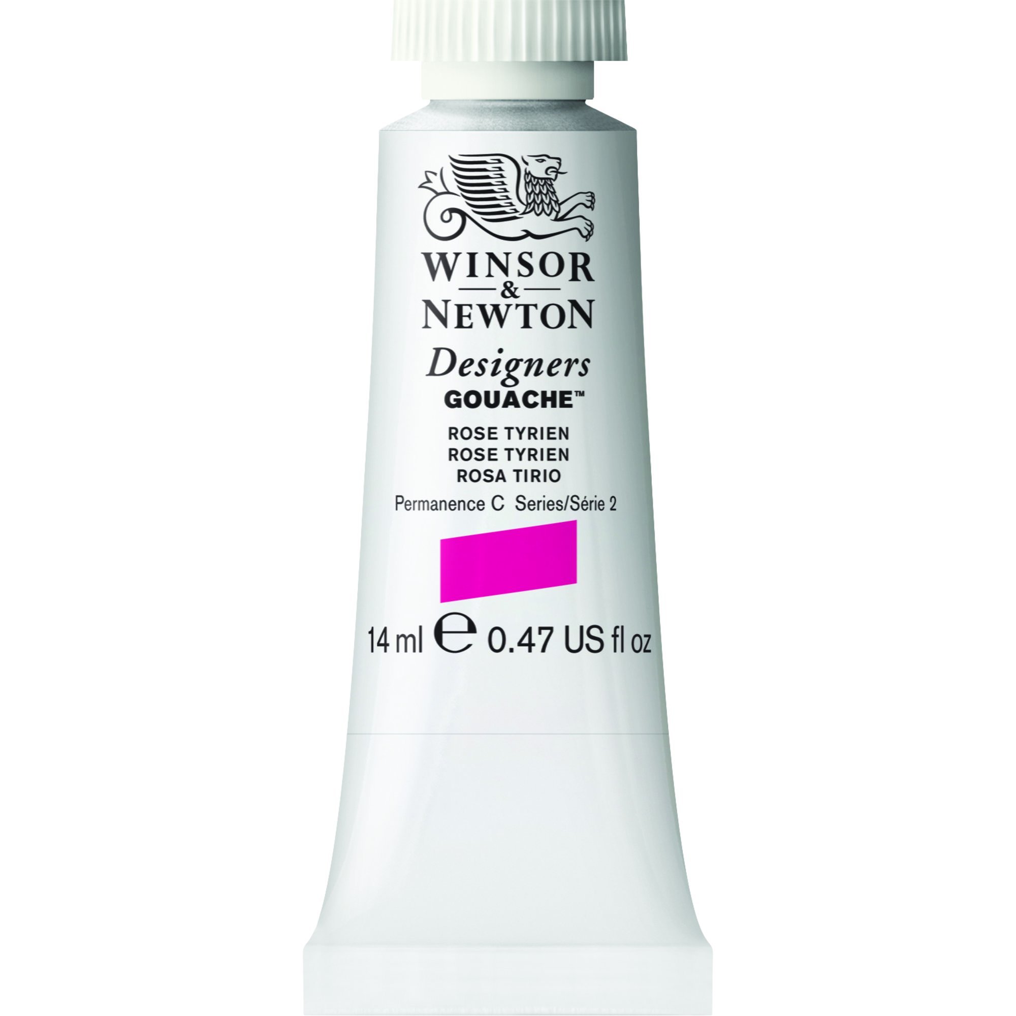 Winsor & Newton 8840540 Designer Gouache - Rose Tyrien, 14 ml Tube - Matte Opaque Gouache Paints, Ideal for Gouache Painting, Brilliant, Lightfast Colours with Great Coverage