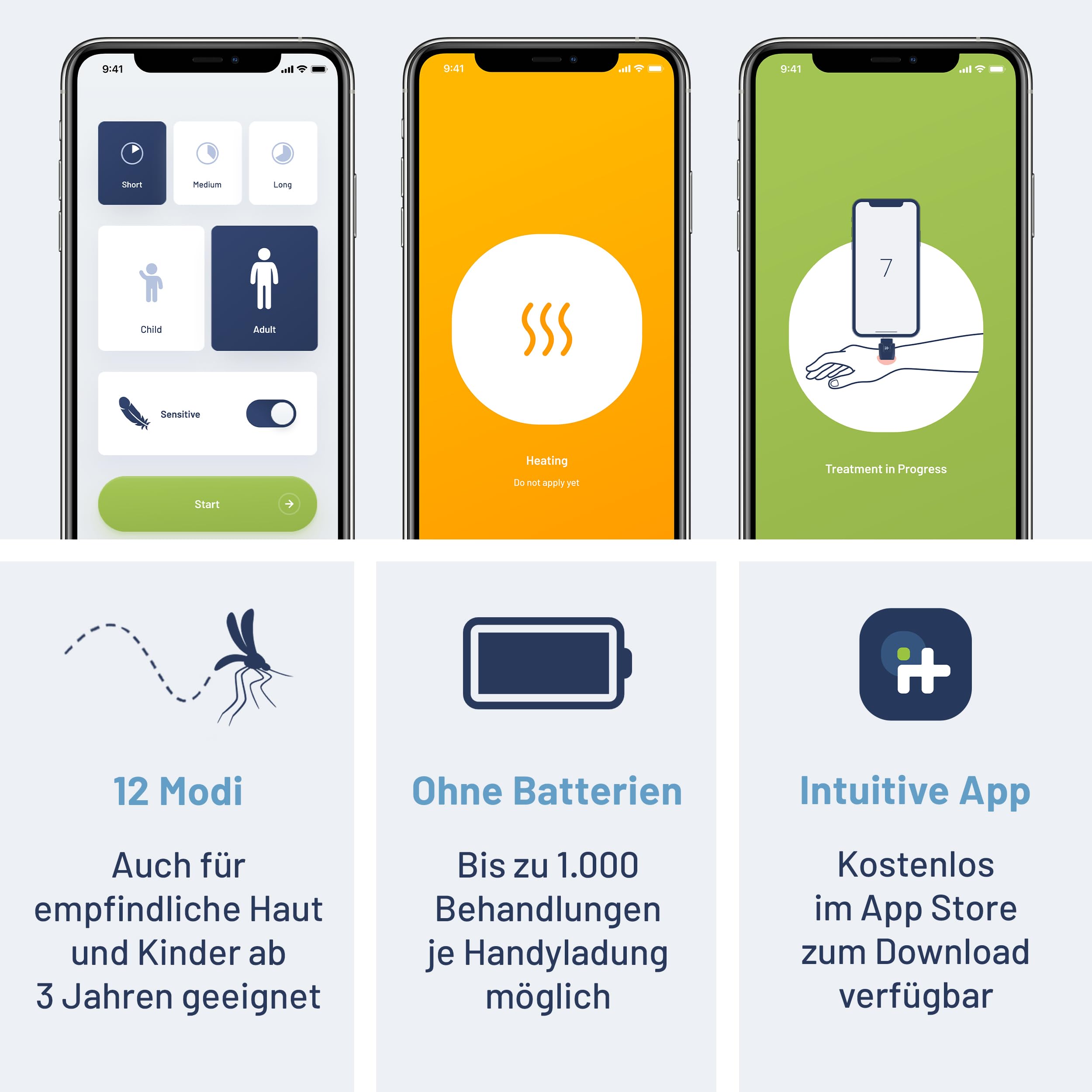 heat it - Insektenstichheiler für dein Smartphone - Chemiefreie Behandlung von Juckreiz & Schmerz mit konzentrierter Wärme - für Android & iPhone 15/16/17 (USB-C)
