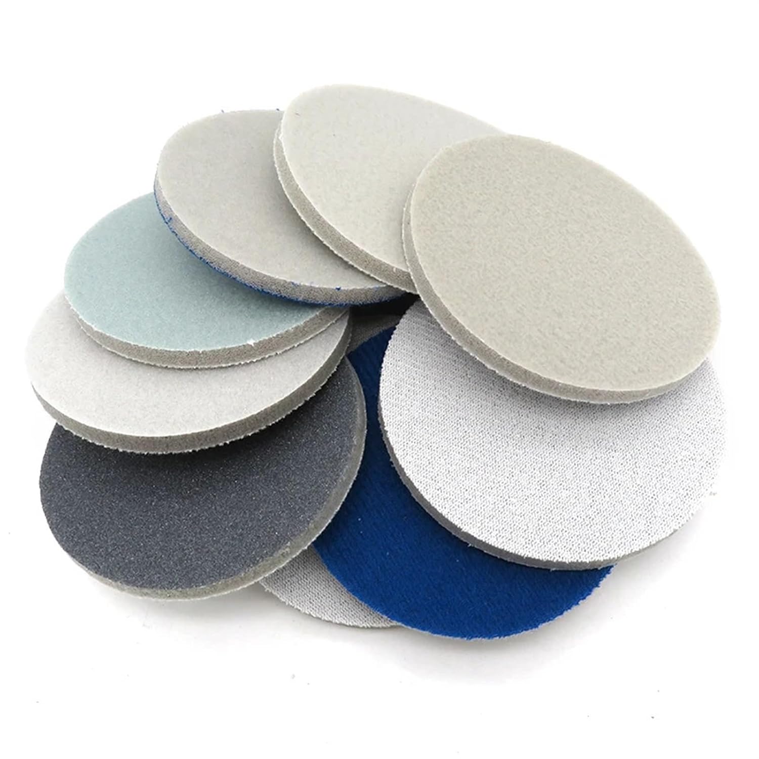 12 Pcs/Set 3 Inch Sponge Sandpaper Hook and Loop Sanding Disc 75mm 300-3000 Grit(500-600Grit)