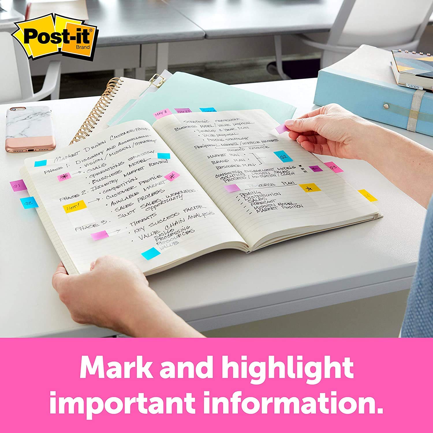 Post-it Flags Electric Glow.94 x 1,77 Zoll, 60 Flaggen pro Packung, verkauft als 6 Stück, insgesamt 360 Flaggen (680-EG-ALT)