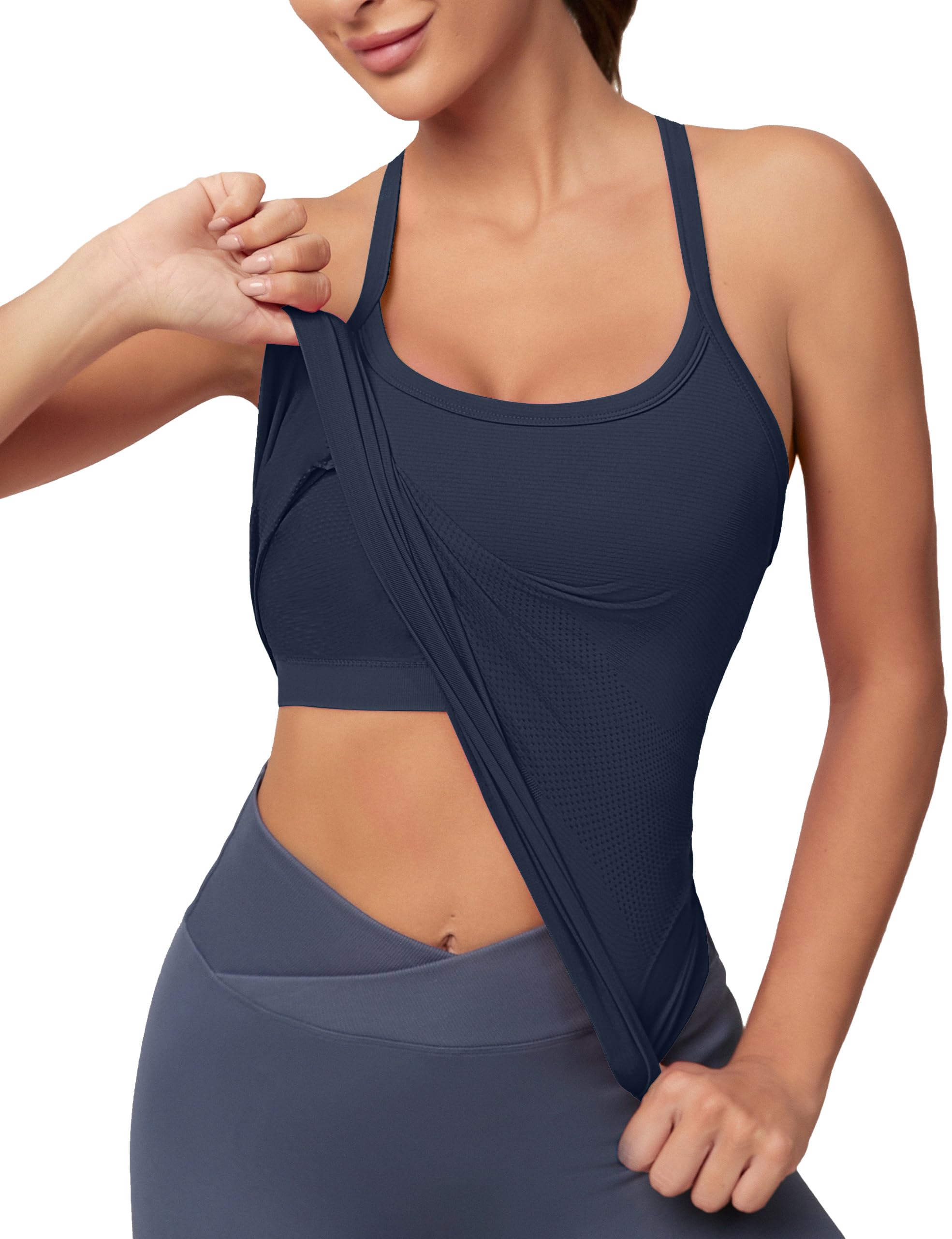 MathCat Racerback Tank Tops Workout Tops for Women