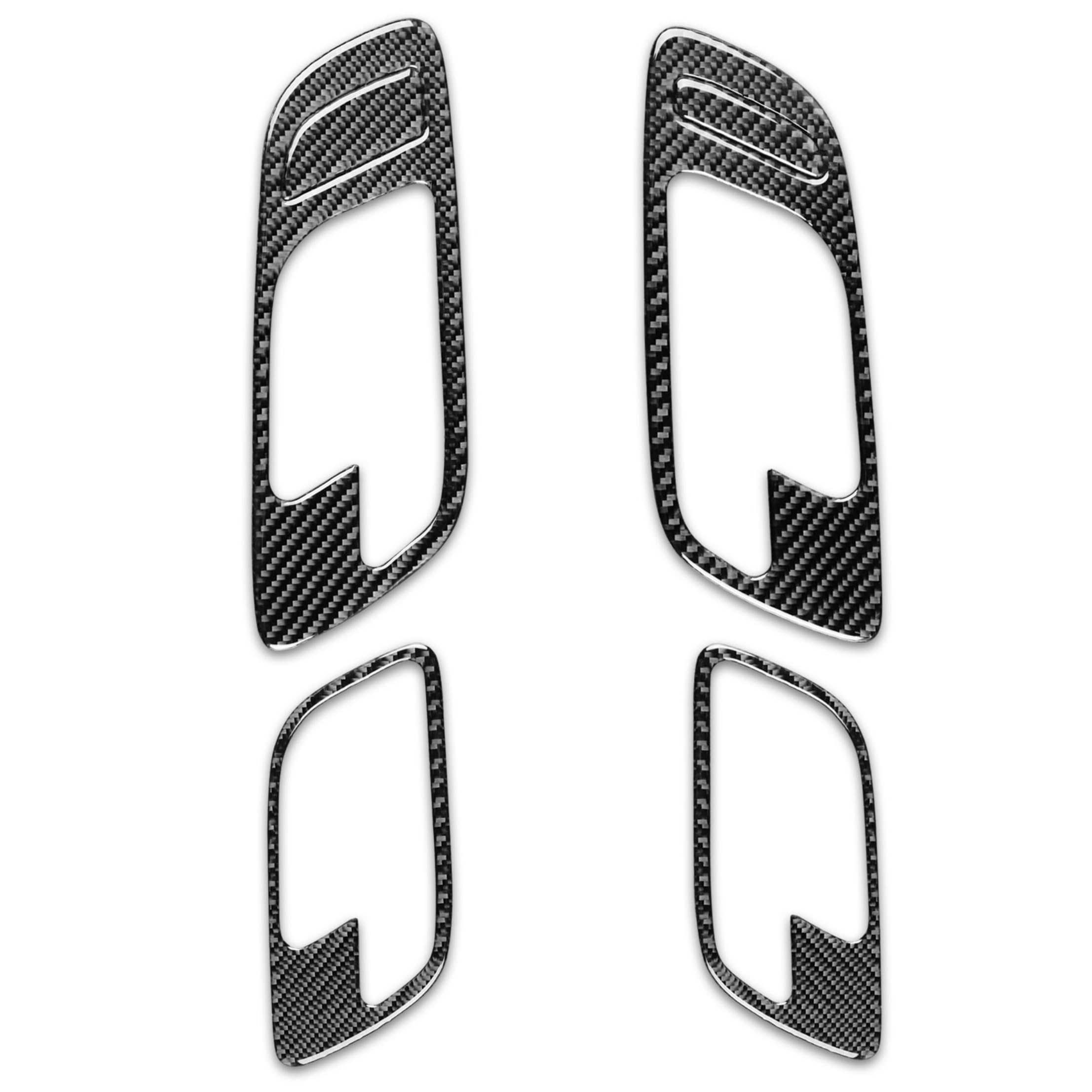 Carbon Fiber Frame Cover Trim Sticker Accessories Decoration Compatible with Chevrolet Silverado GMT900 2007-2014 (Classic, Door Handle Panel Frame 36)