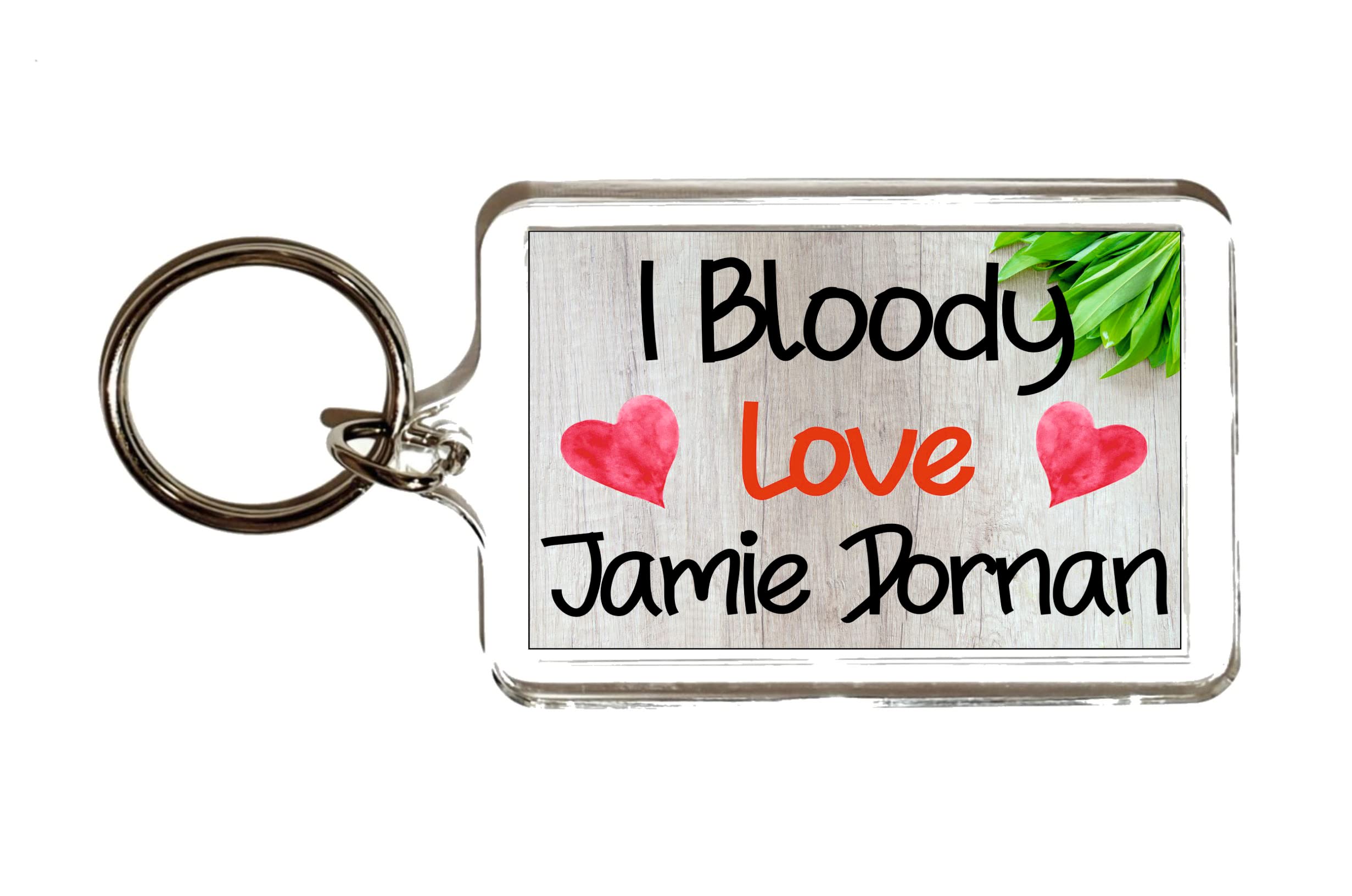 Decalarama Clear Jamie Dornan Keyring – I Bloody Love Jamie Dornan - Cute Fun Novelty Birthday Present