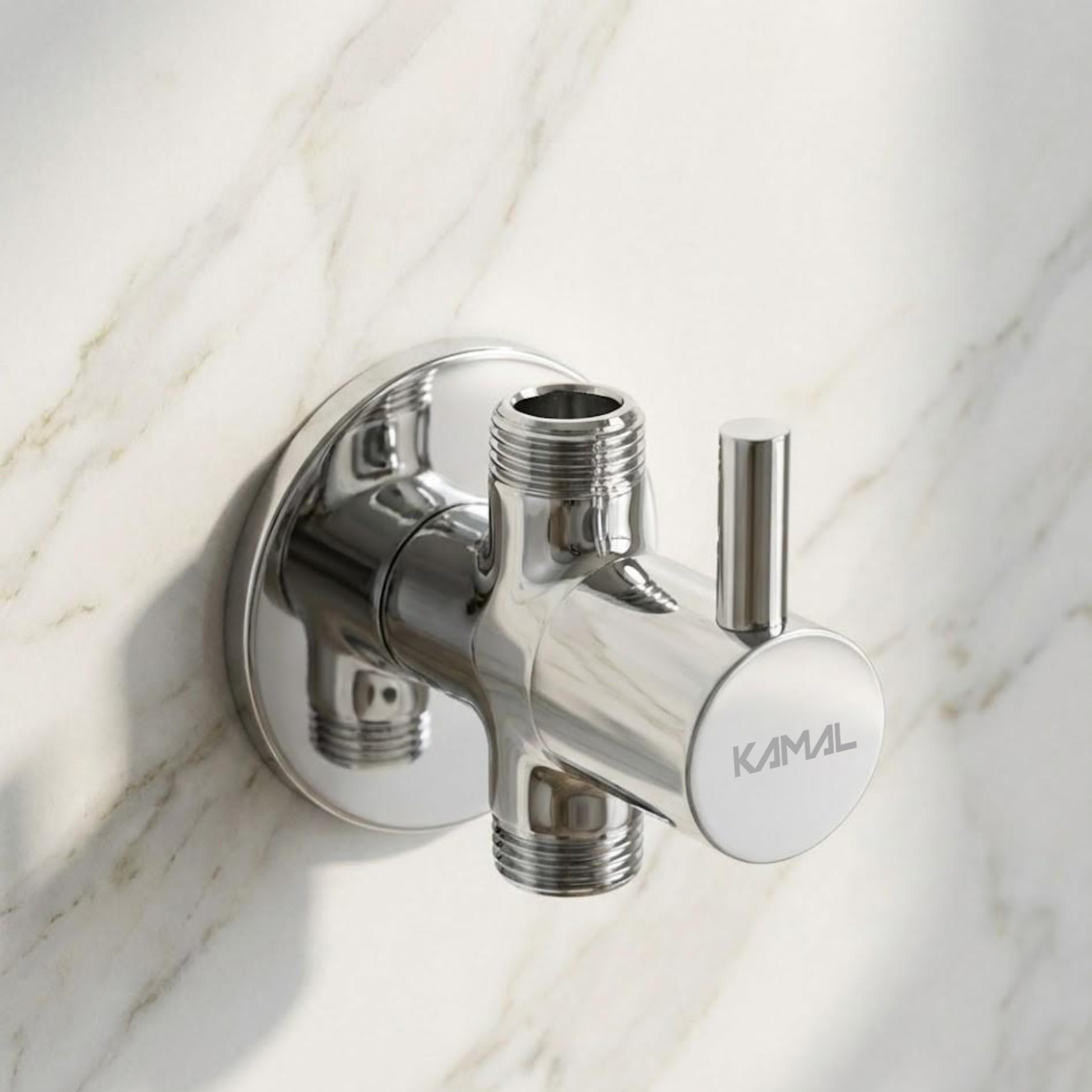 Kamal Brass Angle Valve - Chrome Finish -7