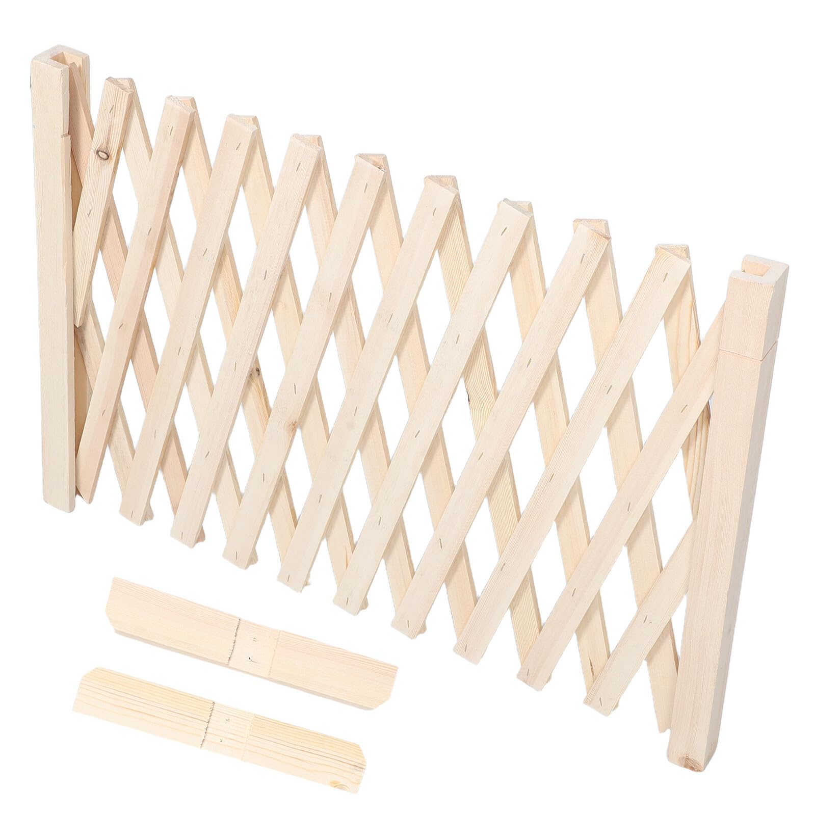 Clôture pour chien rétractable en bois naturel M 50 cm pour maison et intérieur