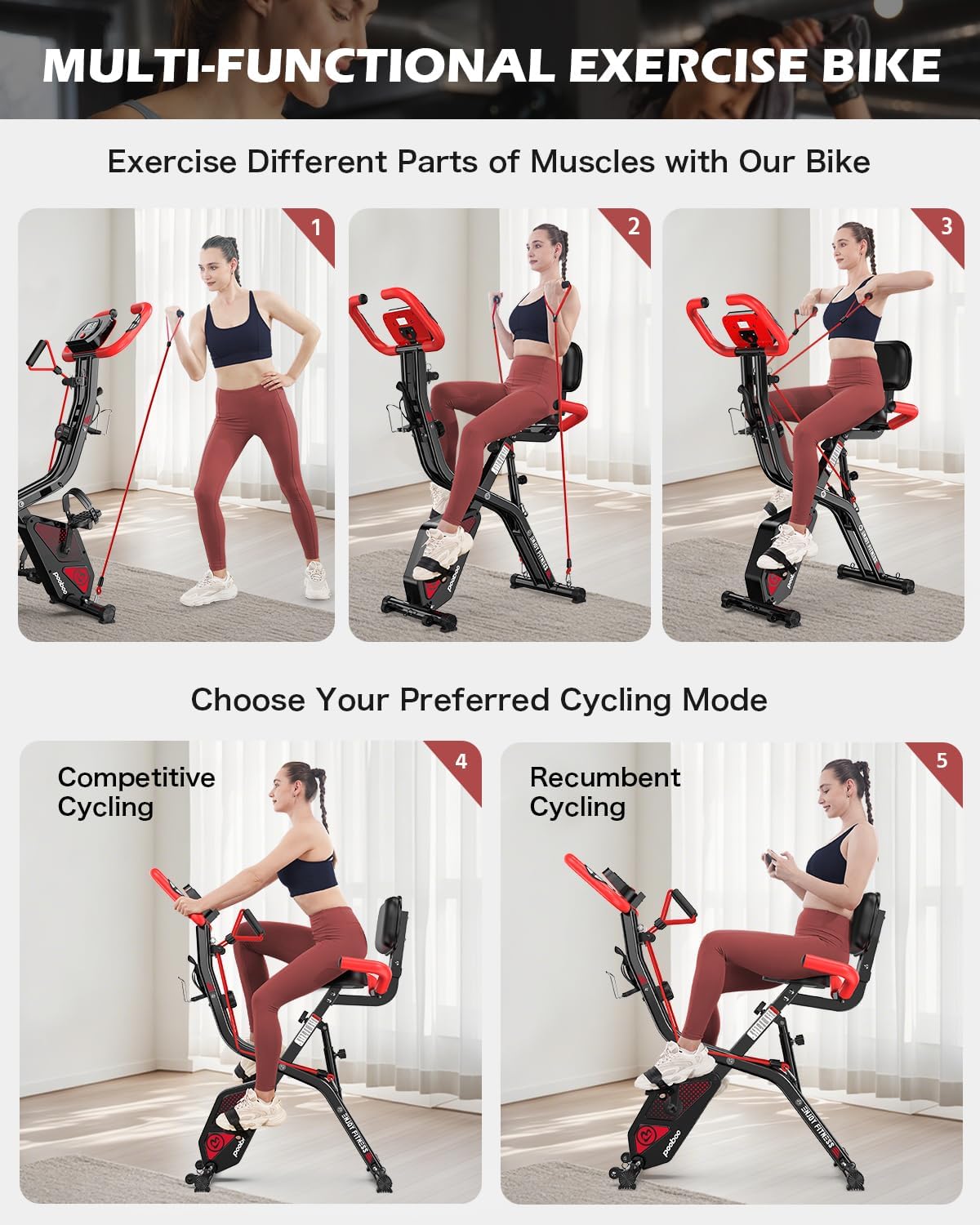 Unlock Your Fitness: The Pooboo Folding Exercise Bike Review